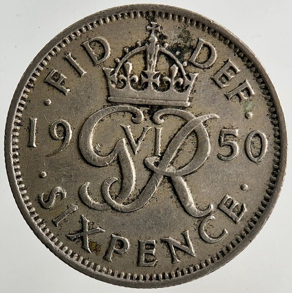 1950 George VI Sixpence Coin | Fine Collectable Grade