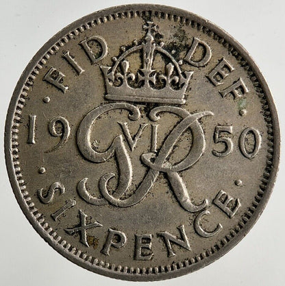 1950 George VI Sixpence Coin | Fine Collectable Grade