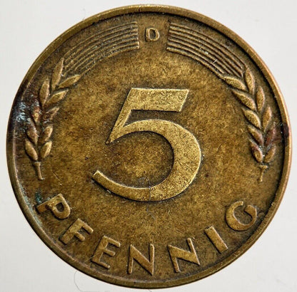 1950 Germany 5 Pfennig Coin | Fine Collectable Grade