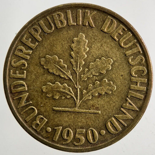 1950 Germany 10 Pfennig Coin | Fine Collectable Grade