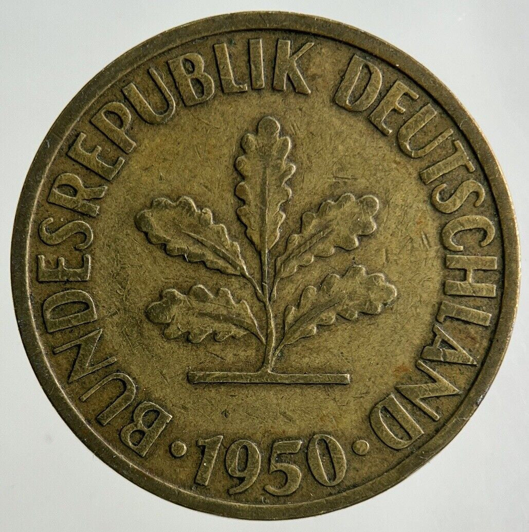 1950 Germany 10 Pfennig Coin | Fine Collectable Grade