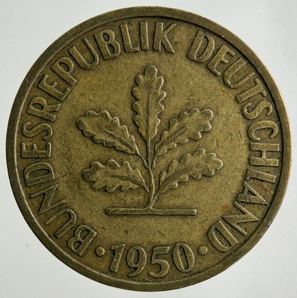 1950 Germany 10 Pfennig Coin | Fine Collectable Grade