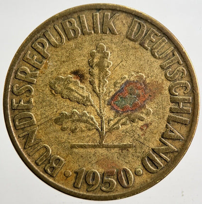 1950 Germany 10 Pfennig Coin | Very High Grade | a4945