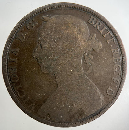 1893 Victoria One Penny Coin | Collectable Grade