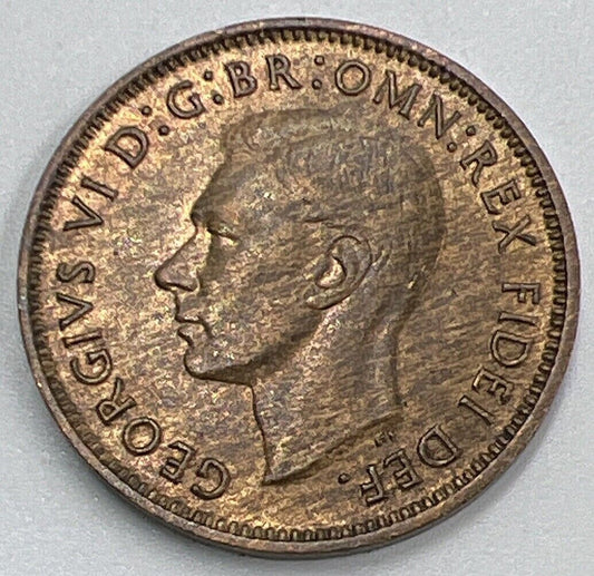1950 George VI Farthing | British Copper Coin | Very High Grade | a540