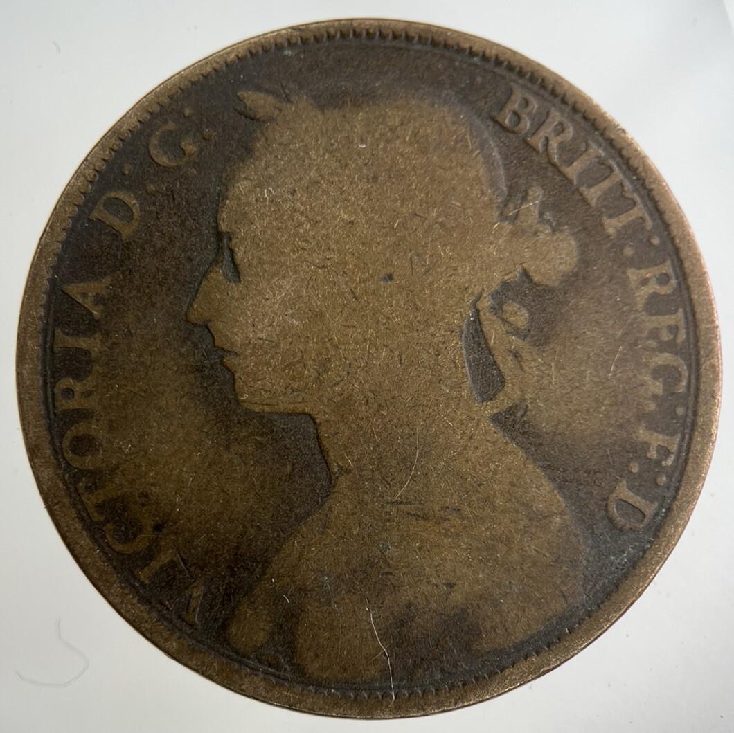 1893 Victoria One Penny Coin | Collectable Grade