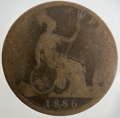 1886 Victoria One Penny Coin | Collectable Grade
