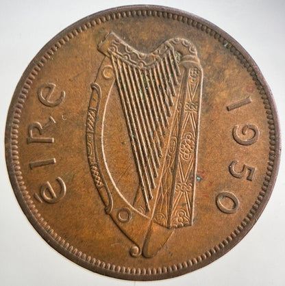 1950 Irish Penny Coin | Very High Grade | a4724