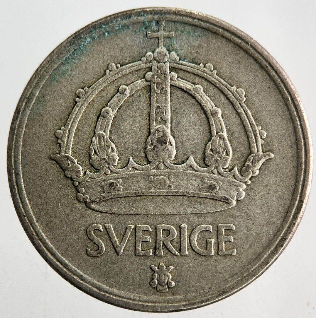 1950 Sweden 50 Ore Silver Coin | Fine Collectable Grade