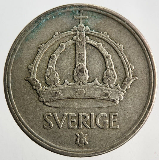 1950 Sweden 50 Ore Silver Coin | Fine Collectable Grade