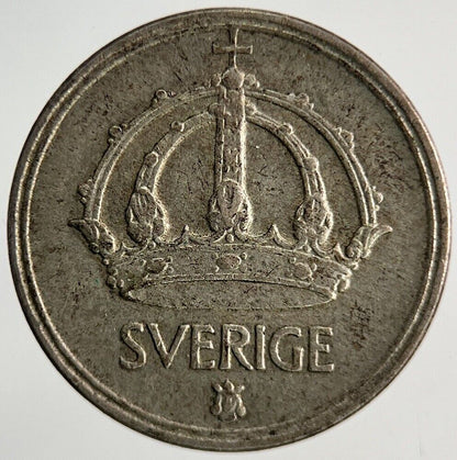 1950 Sweden 10 Ore Silver Coin | Fine Collectable Grade