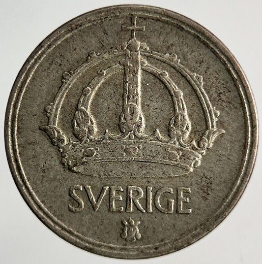1950 Sweden 10 Ore Silver Coin | Fine Collectable Grade