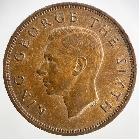 1950 New Zealand One Penny Coin | Fine Collectable Grade