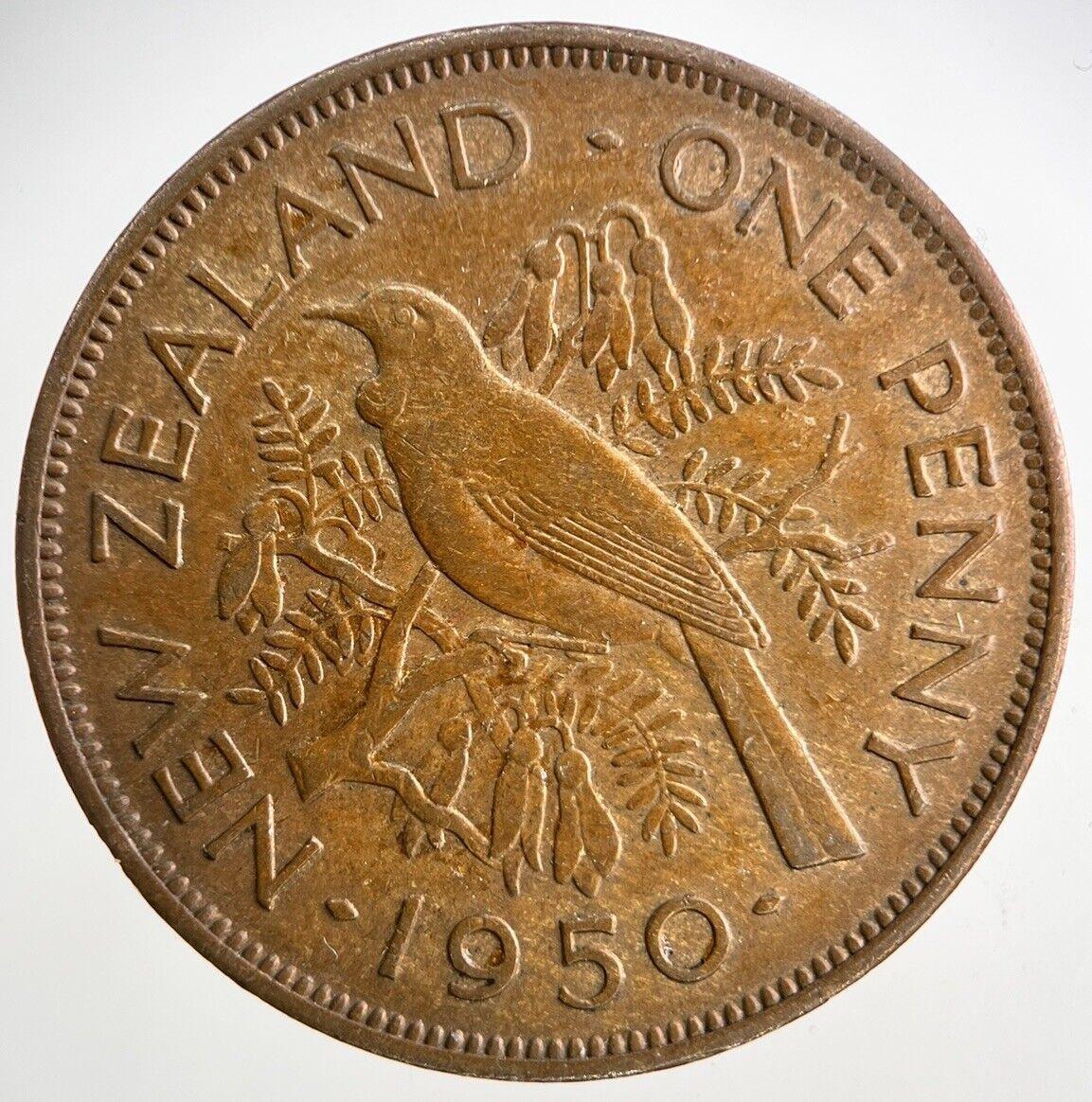 1950 New Zealand One Penny Coin | Fine Collectable Grade