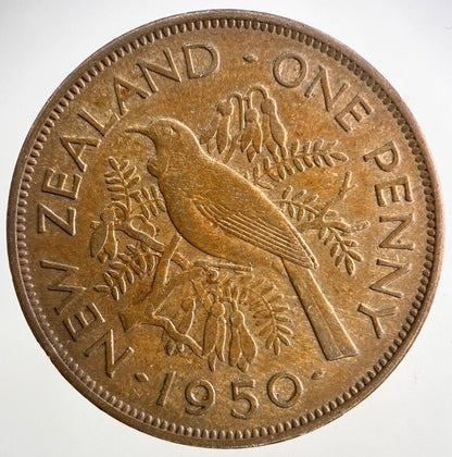 1950 New Zealand One Penny Coin | Fine Collectable Grade