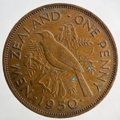 1950 New Zealand One Penny Coin | Very High Grade