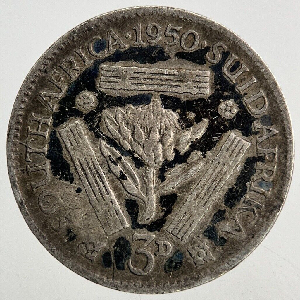 1950 South Africa Threepence Silver Coin | Collectable Grade