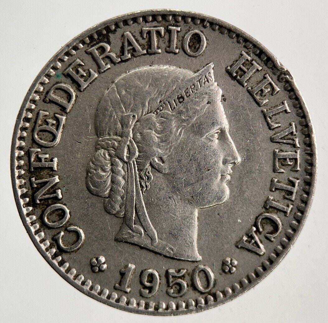 1950 Switzerland Swiss 10 Rappen Coin | Fine Collectable Grade