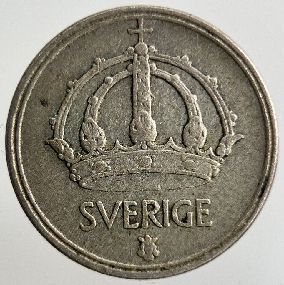 1950 Sweden 10 Ore Silver Coin | Fine Collectable Grade