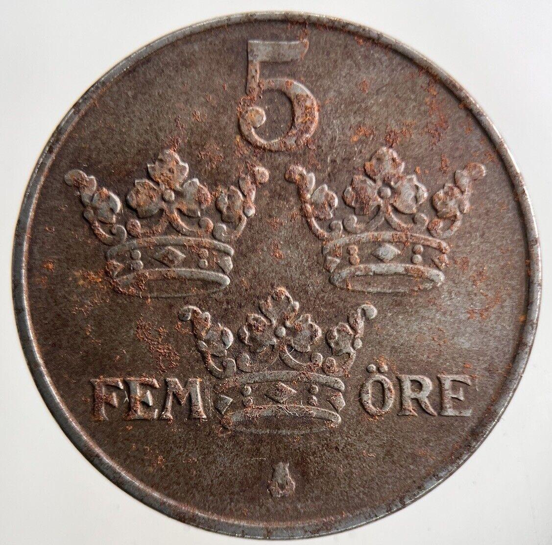 1950 Sweden 5 Ore Coin | Fine Collectable Grade