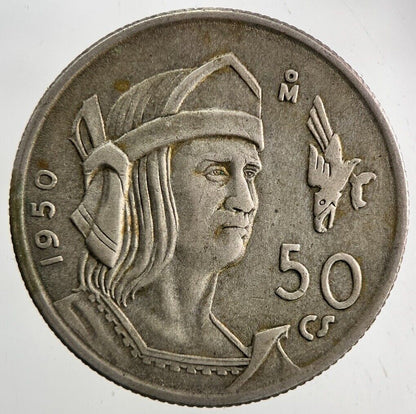 1950 Mexico 50 Centavos Silver Coin | Very High Grade