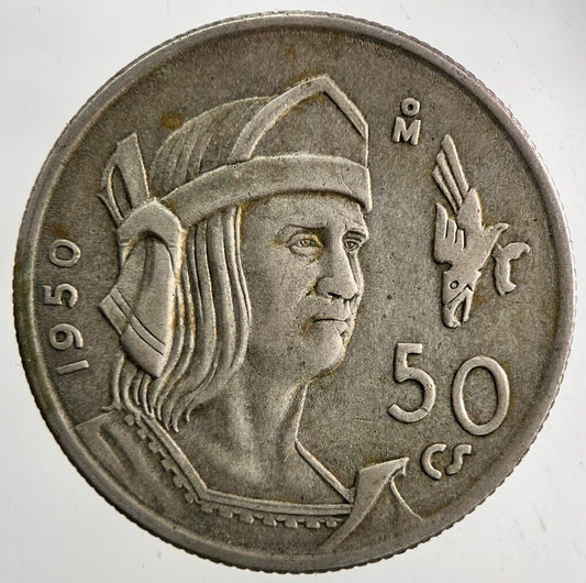 1950 Mexico 50 Centavos Silver Coin | Very High Grade