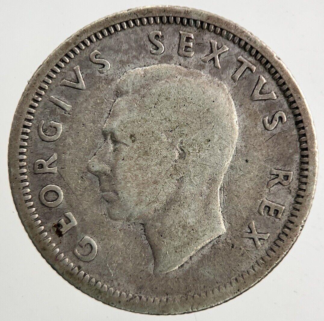 1950 South Africa Sixpence Silver Coin | Fine Collectable Grade