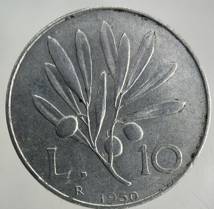 1950 Italy 10 Lira Coin | Fine Collectable Grade
