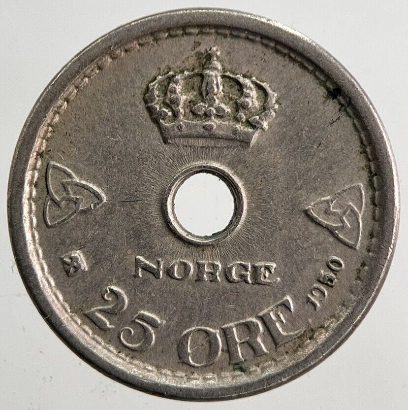 1950 Norway 25 Ore Coin | Fine Collectable Grade | a1650