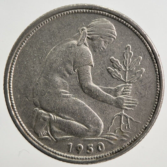 1950 Germany 50 Pfennig Coin | Very High Grade | a4956