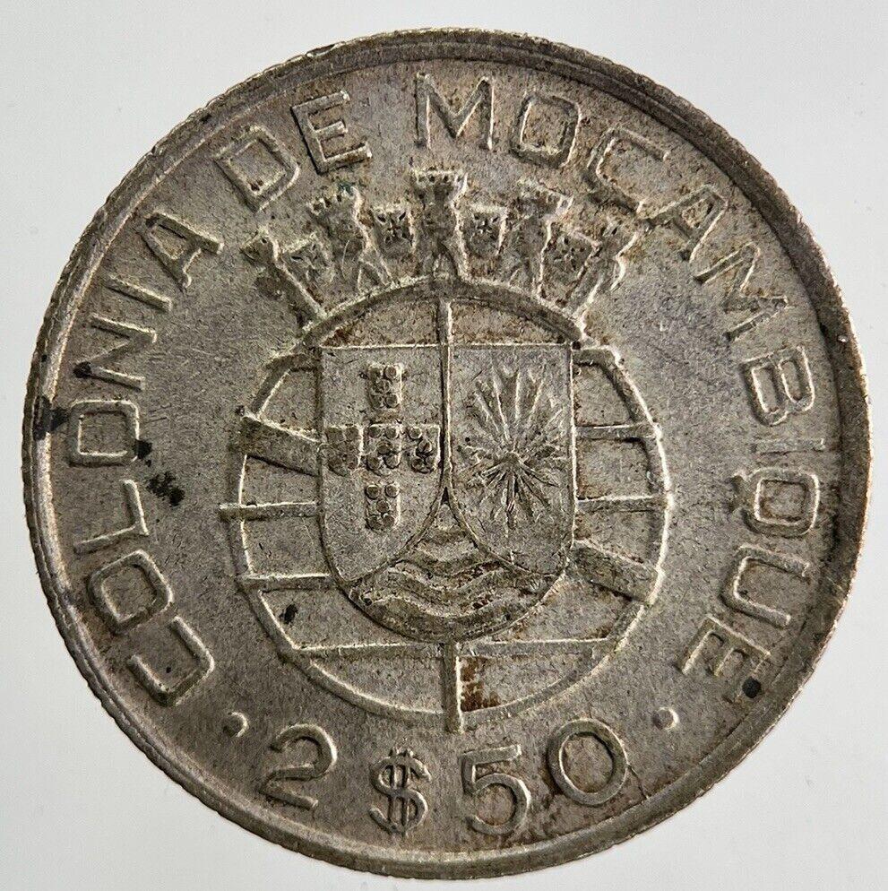 1950 Portugal Mozambique 2.5 Escudos Silver Coin | Fine Collectable Grade