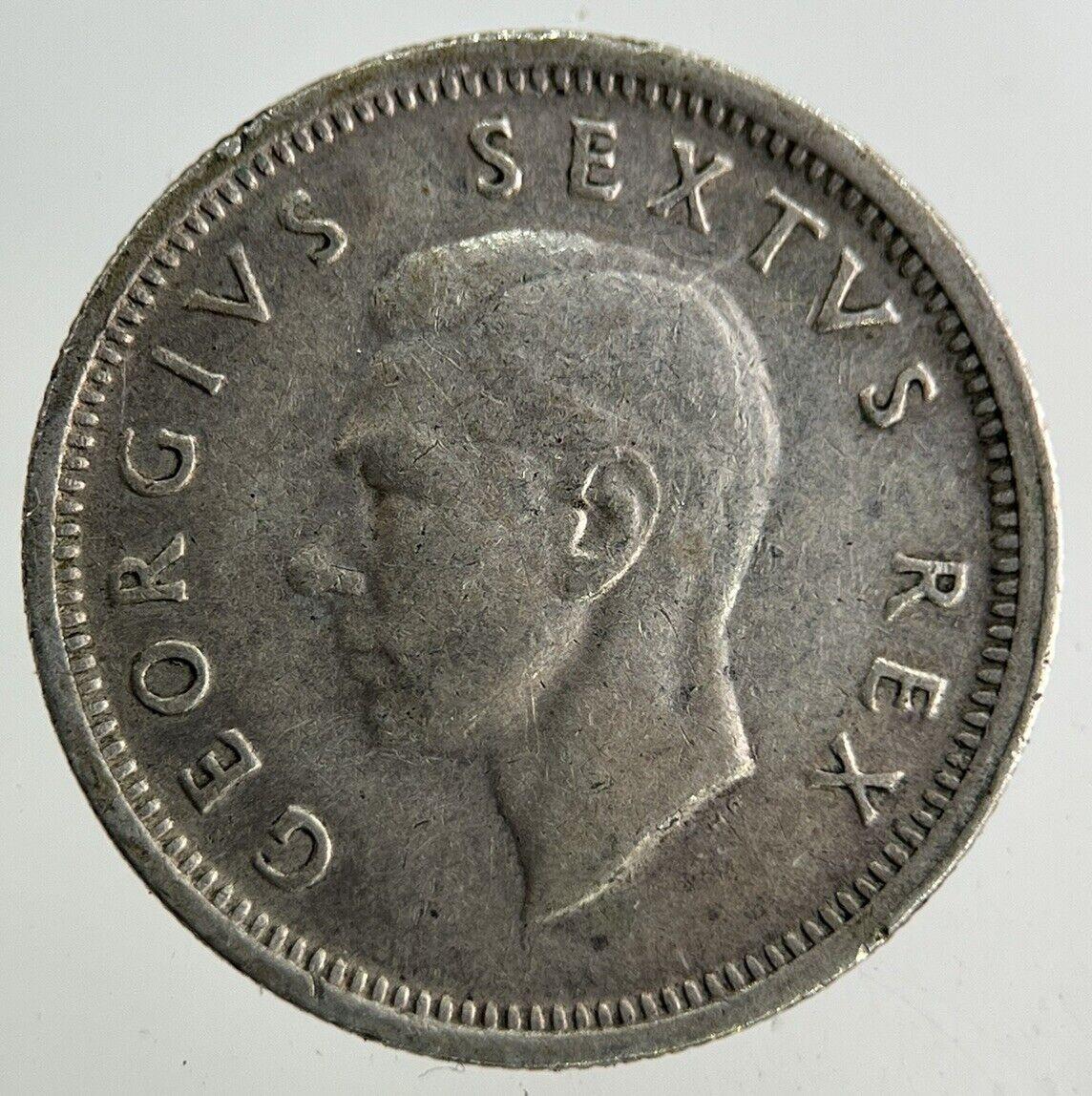 1950 South Africa Sixpence Silver Coin | Fine Collectable Grade
