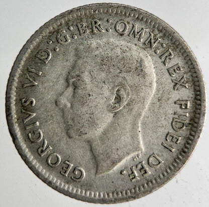 1951 Australia Sixpence Silver Coin | Fine Collectable Grade