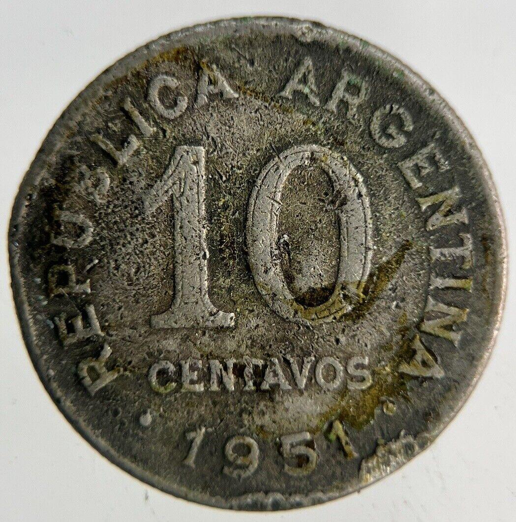 1951 Argentina 10 Centavos Coin | Fine Collectable Grade