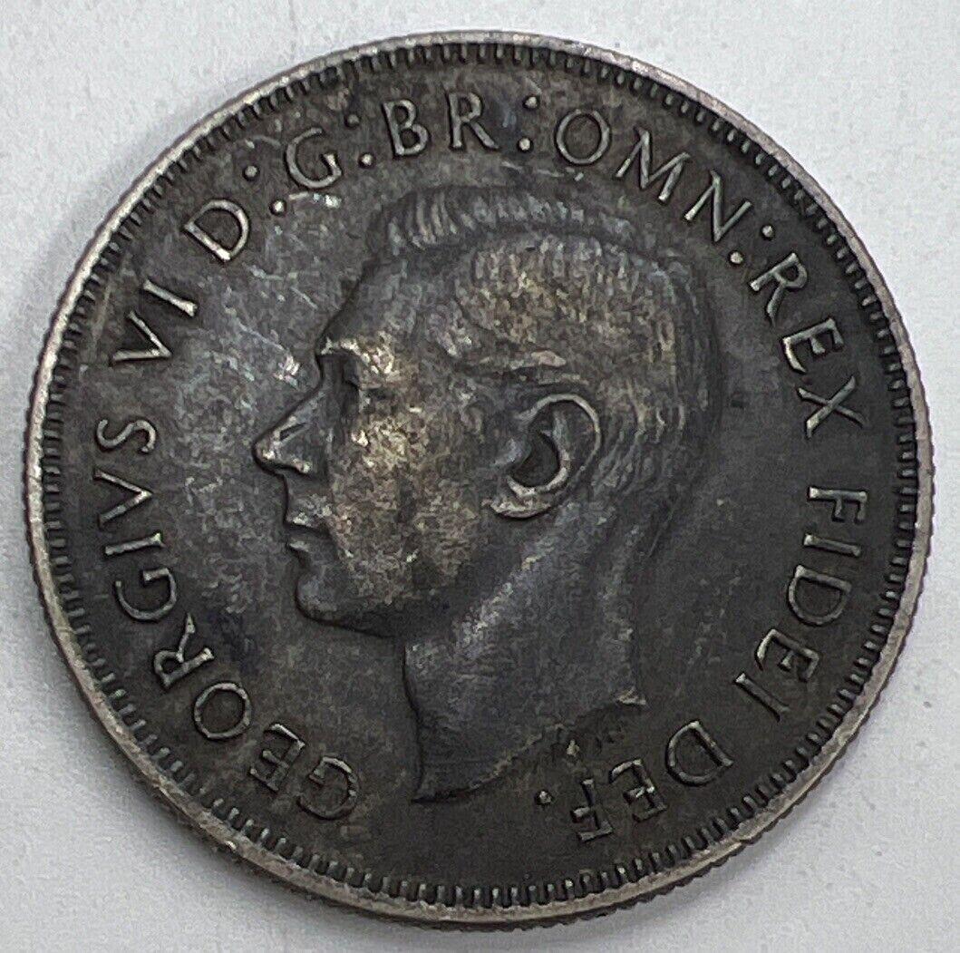 1951 50 Years Of Federation Florin | Australia Silver Coin | Fine Grade | a689