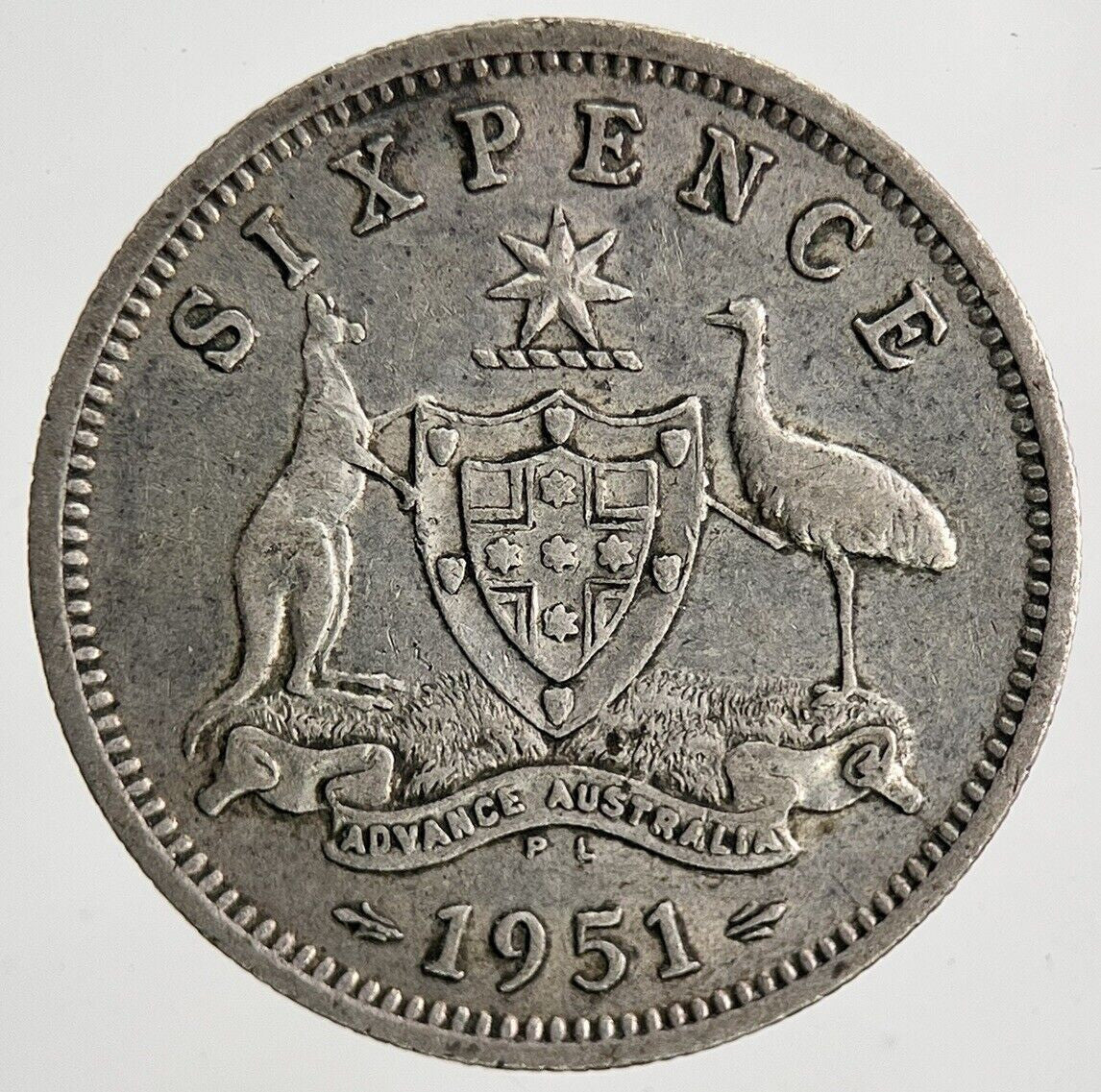 1951 Australia Sixpence Silver Coin | Fine Collectable Grade | a6747