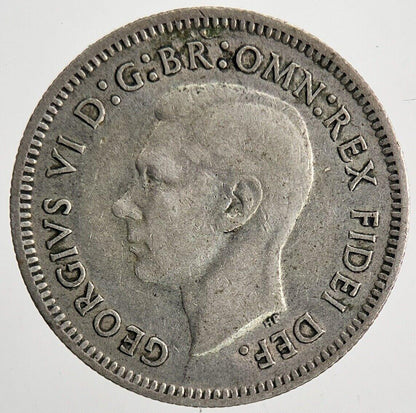 1951 Australia Sixpence Silver Coin | Fine Collectable Grade | a6747