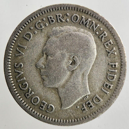 1951 Australia Sixpence Silver Coin | Fine Collectable Grade