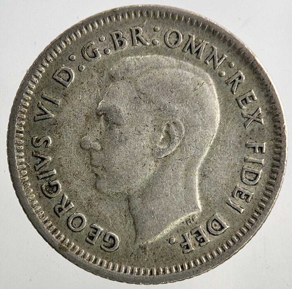 1951 Australia Sixpence Silver Coin | Fine Collectable Grade