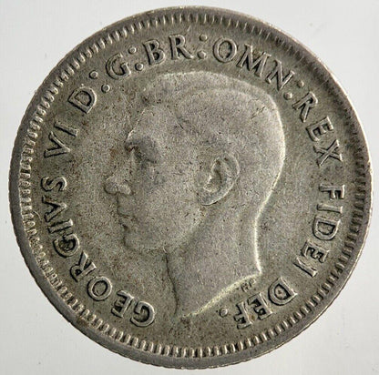 1951 Australia Sixpence Silver Coin | Fine Collectable Grade