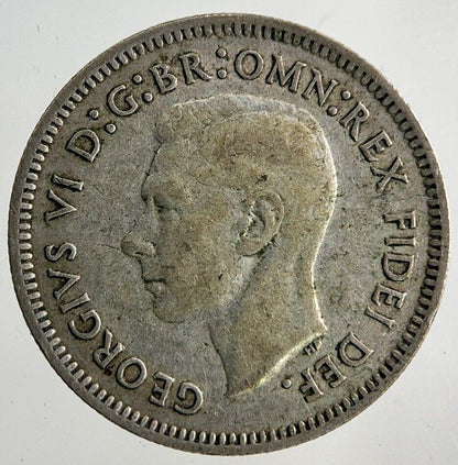 1951 Australia Sixpence Silver Coin | Fine Collectable Grade