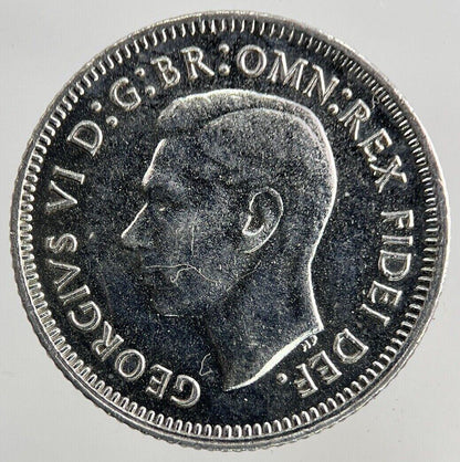1951 Australia Sixpence Silver Coin | Fine Collectable Grade