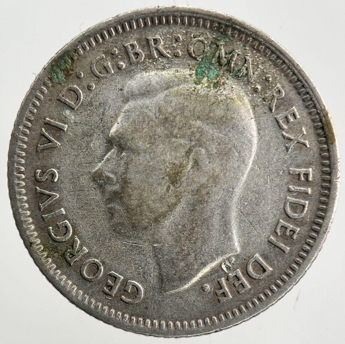 1951 Australia Sixpence Silver Coin | Fine Collectable Grade