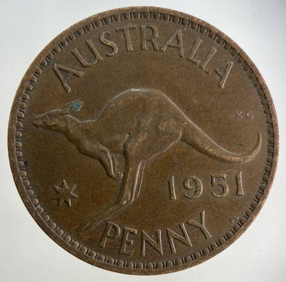 1951 Australia One Penny Coin | Very High Grade