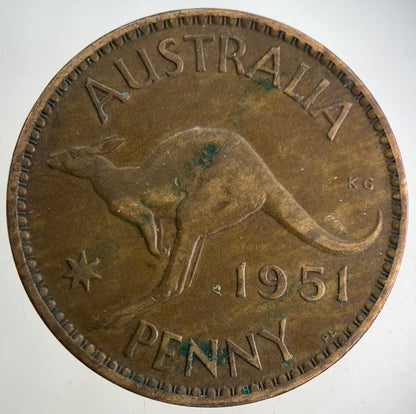 1951 Australia One Penny Coin | Fine Collectable Grade