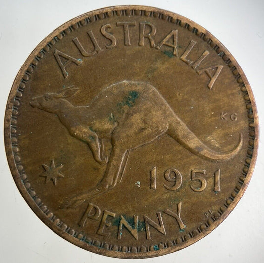 1951 Australia One Penny Coin | Fine Collectable Grade