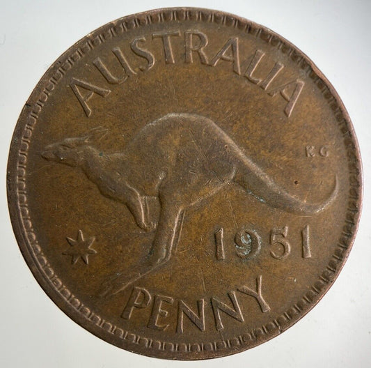 1951 Australia One Penny Coin | Fine Collectable Grade