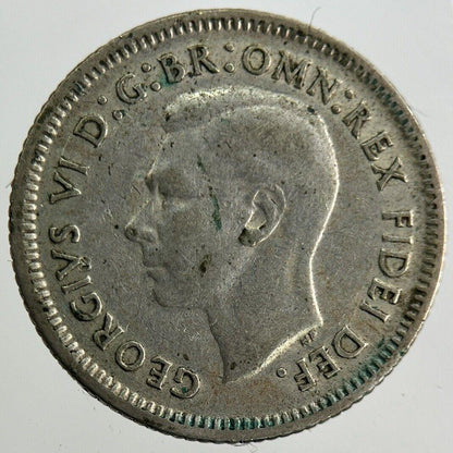 1951 Australia Sixpence Silver Coin | Fine Collectable Grade