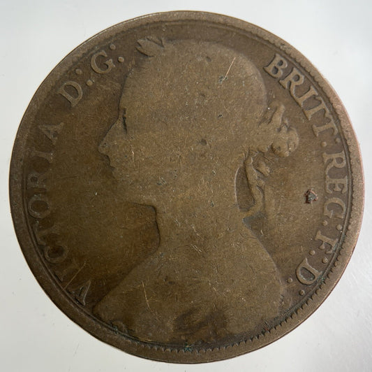 1893 Victoria One Penny Coin | Collectable Grade