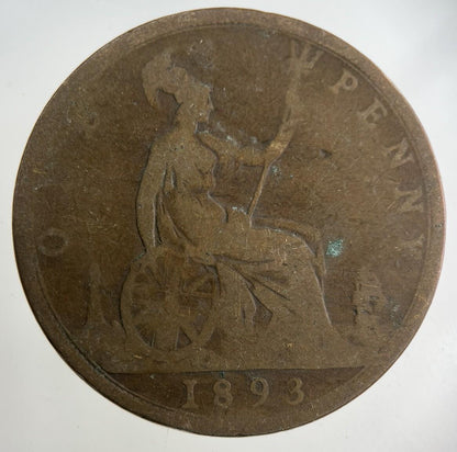 1893 Victoria One Penny Coin | Collectable Grade